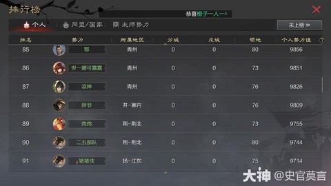 率土之滨怎么看势力值